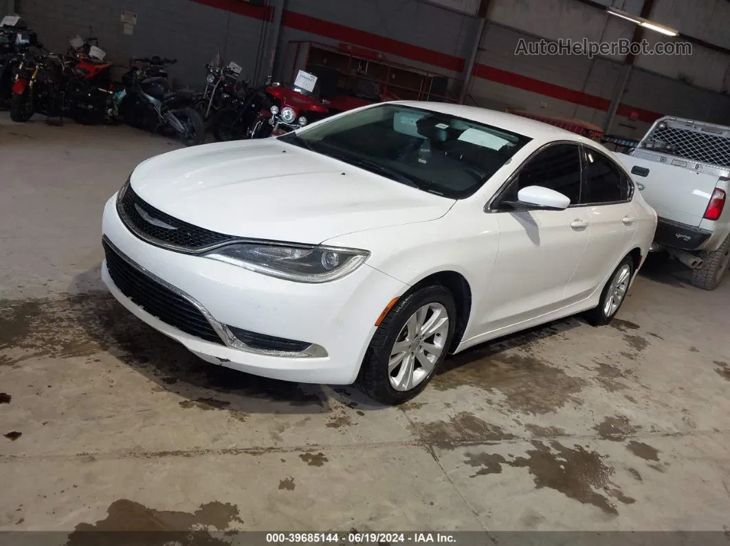 2015 Chrysler 200 Limited White vin: 1C3CCCAB2FN612383