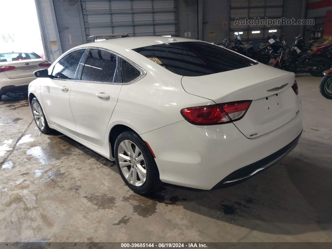 2015 Chrysler 200 Limited White vin: 1C3CCCAB2FN612383