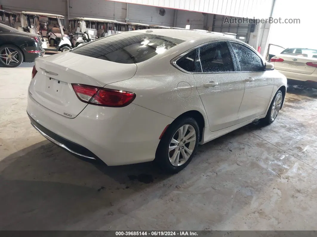 2015 Chrysler 200 Limited White vin: 1C3CCCAB2FN612383