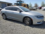 2015 Chrysler 200 Limited Silver vin: 1C3CCCAB2FN625036