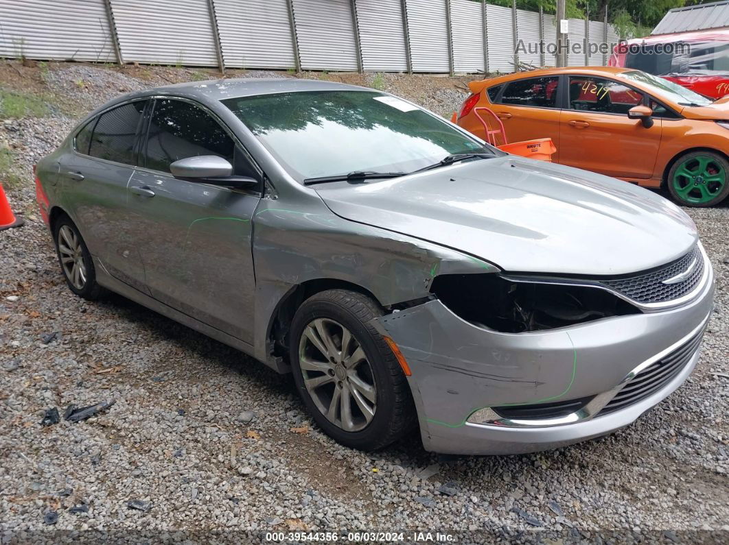 2015 Chrysler 200 Limited Silver vin: 1C3CCCAB2FN644931