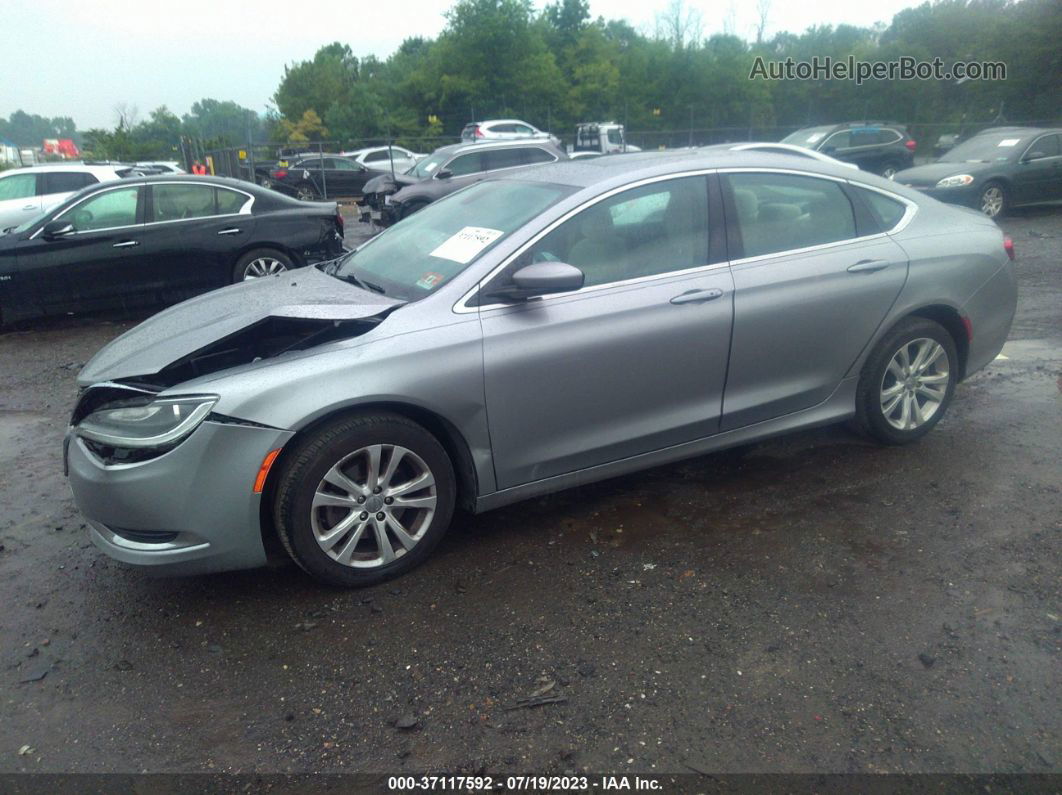 2015 Chrysler 200 Limited Silver vin: 1C3CCCAB2FN674432