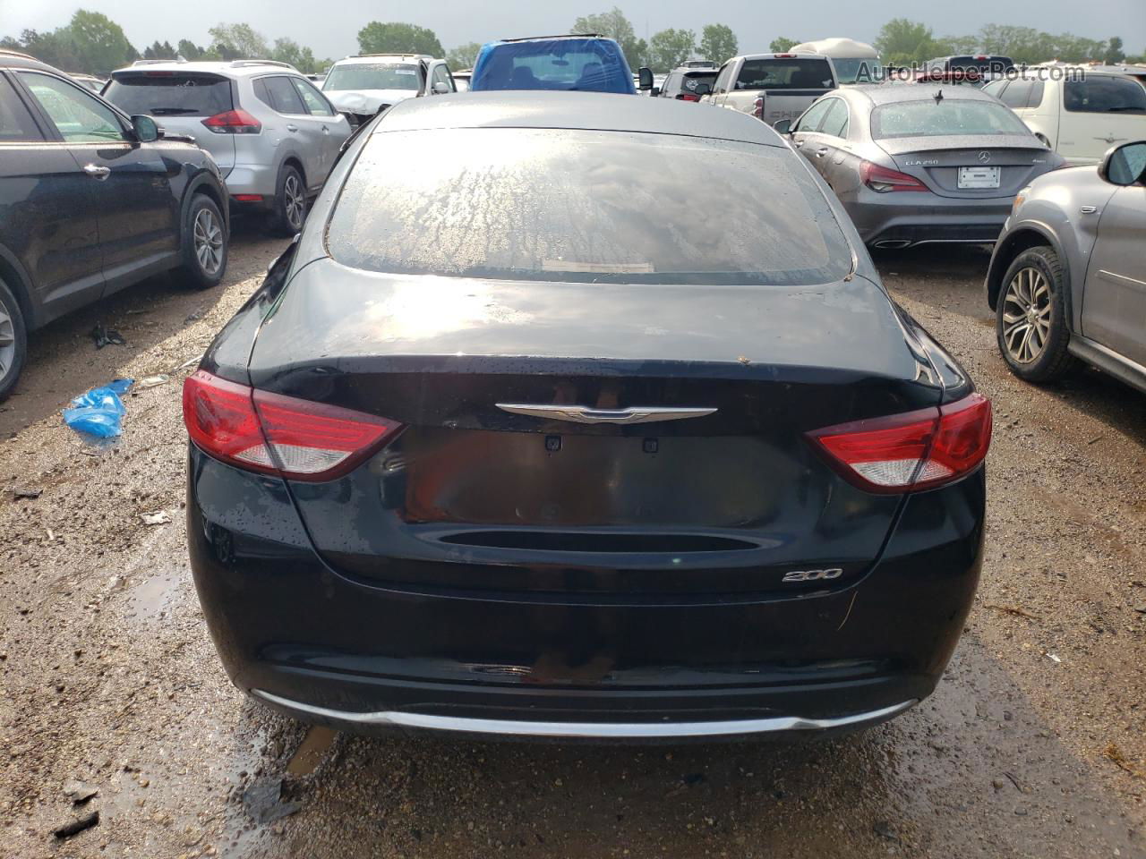 2015 Chrysler 200 Limited Black vin: 1C3CCCAB2FN684247