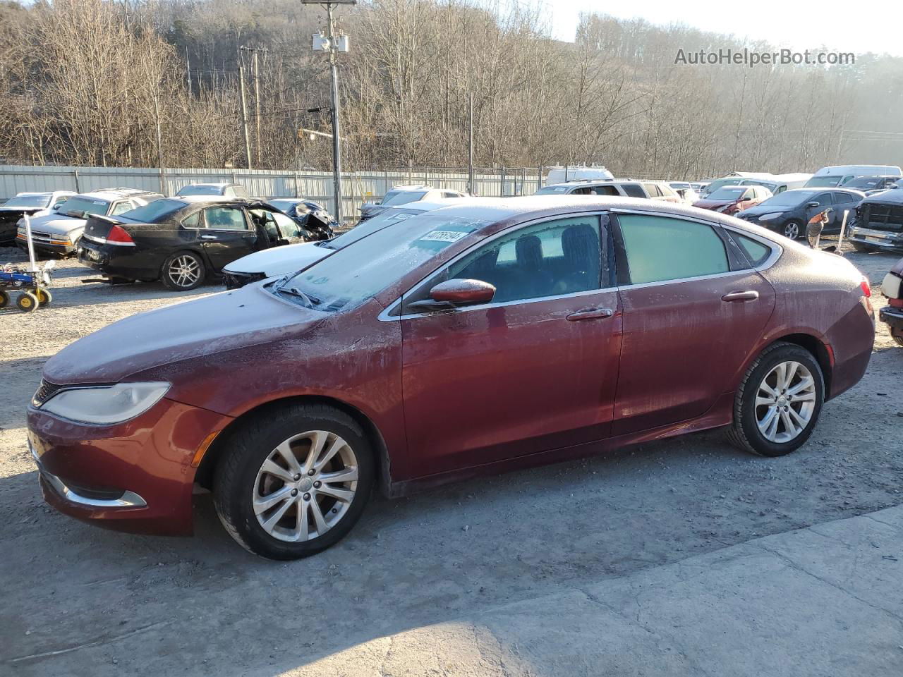 2015 Chrysler 200 Limited Red vin: 1C3CCCAB2FN707574