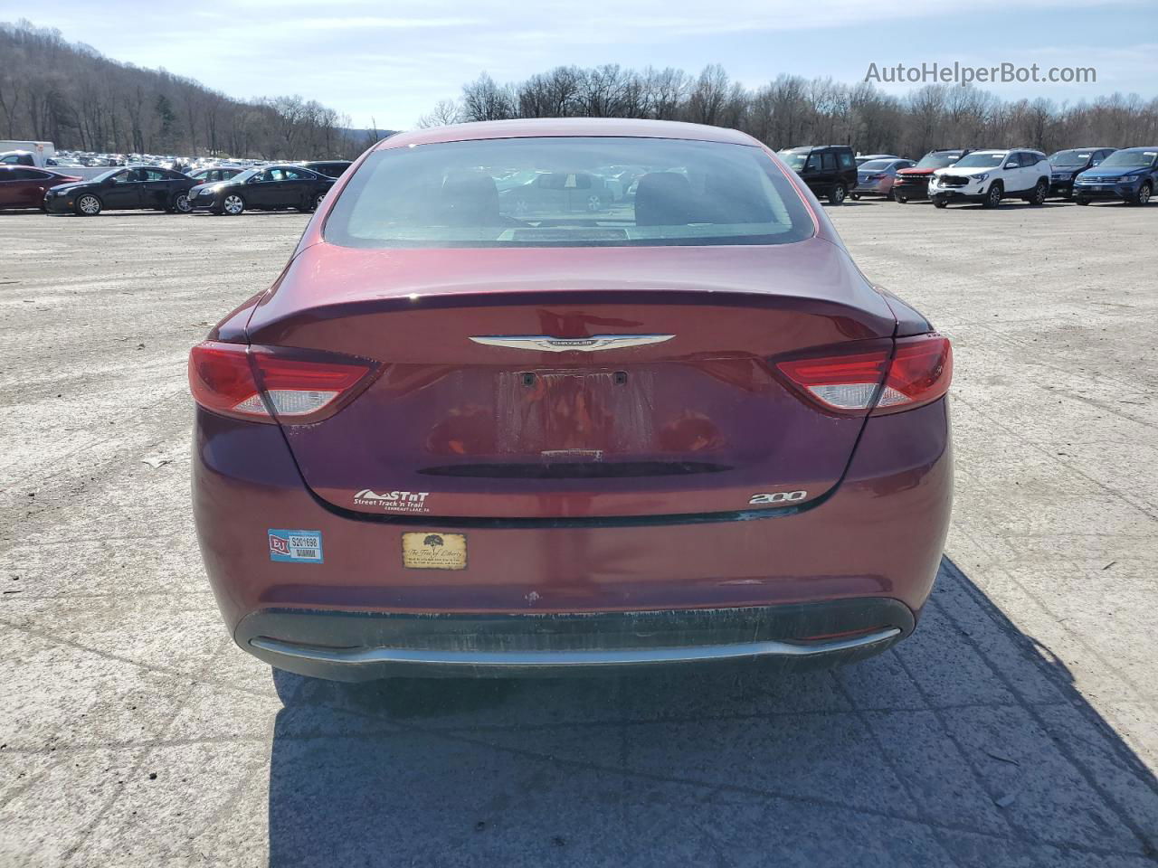 2015 Chrysler 200 Limited Бордовый vin: 1C3CCCAB2FN714041