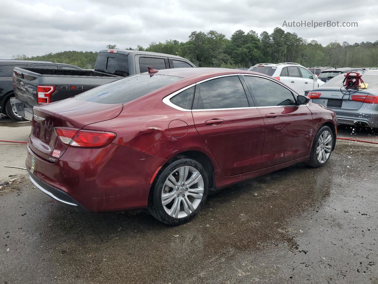 2015 Chrysler 200 Limited Maroon vin: 1C3CCCAB2FN739361