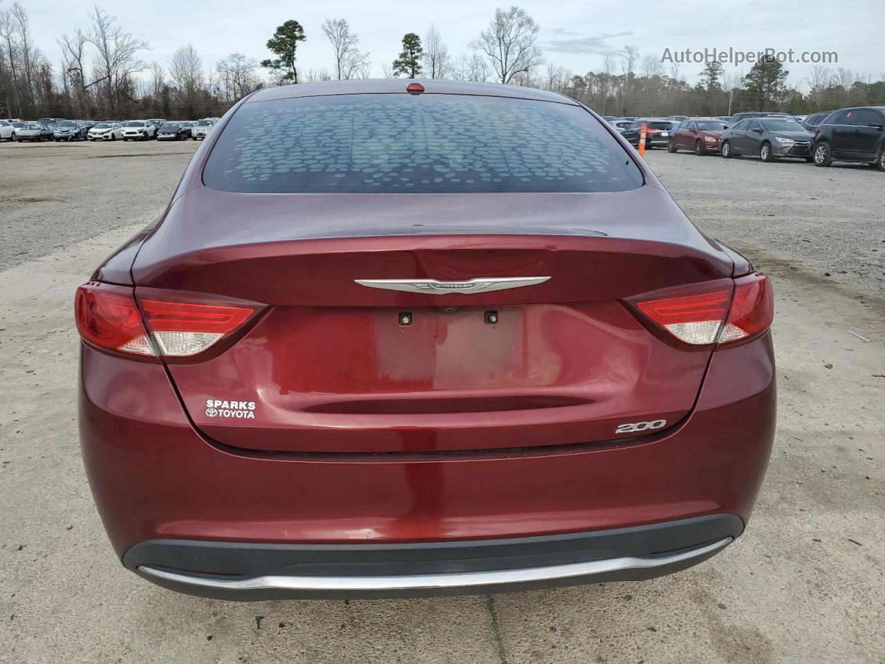 2016 Chrysler 200 Limited Burgundy vin: 1C3CCCAB2GN108935