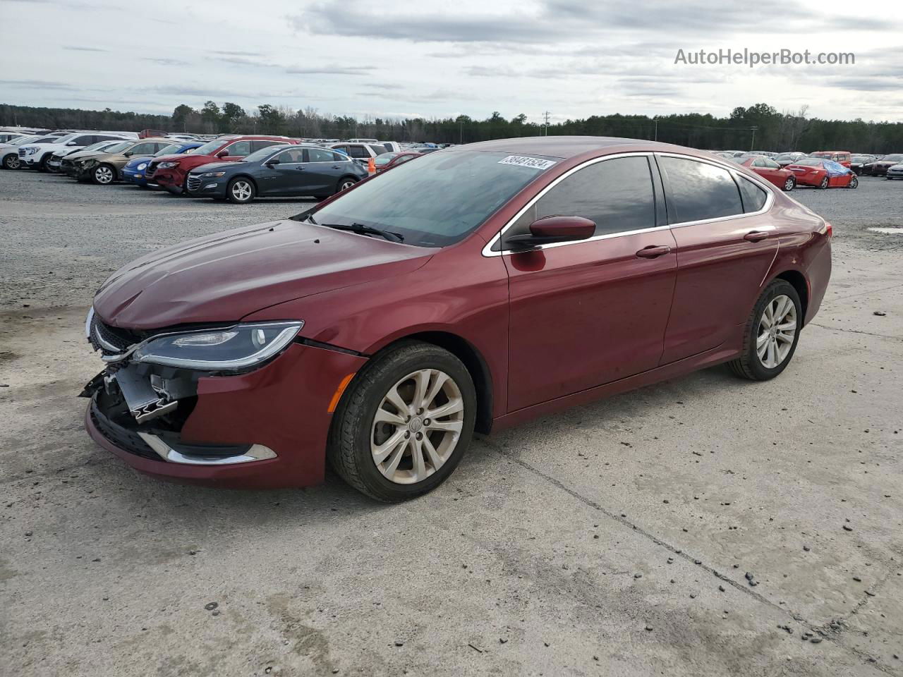 2016 Chrysler 200 Limited Burgundy vin: 1C3CCCAB2GN108935