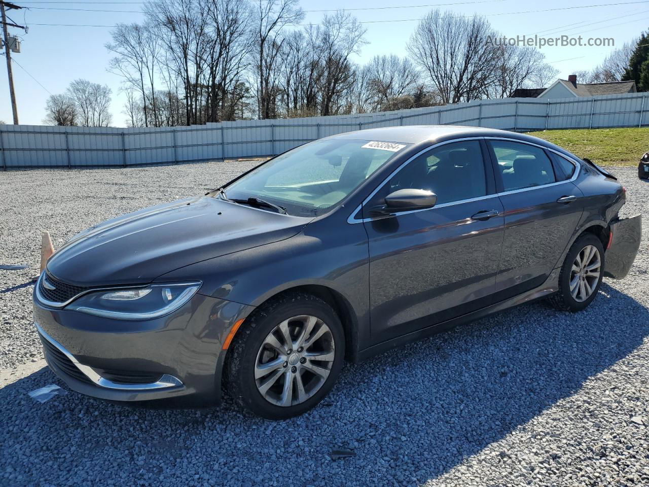 2016 Chrysler 200 Limited Gray vin: 1C3CCCAB2GN130501