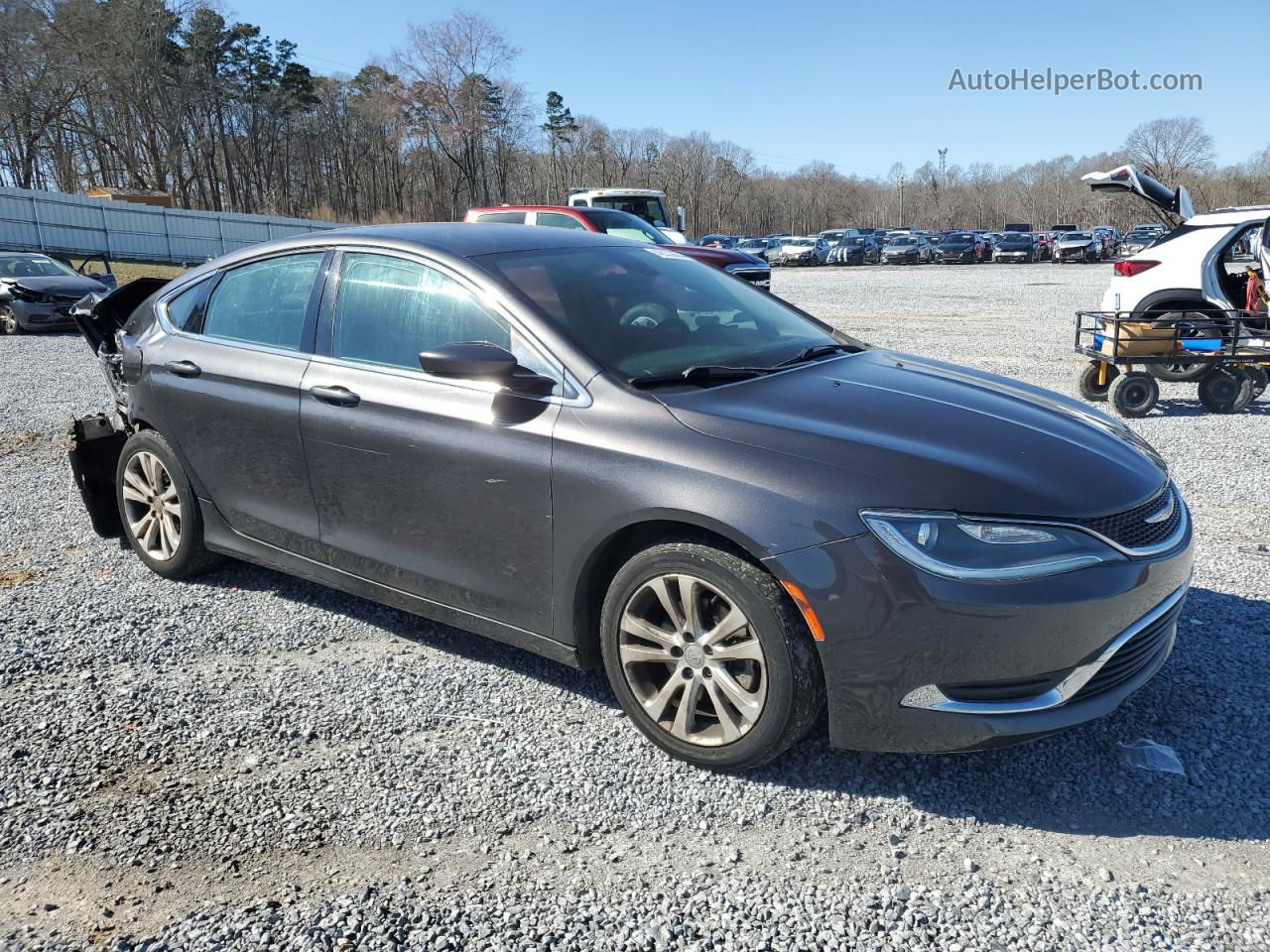 2016 Chrysler 200 Limited Gray vin: 1C3CCCAB2GN130501