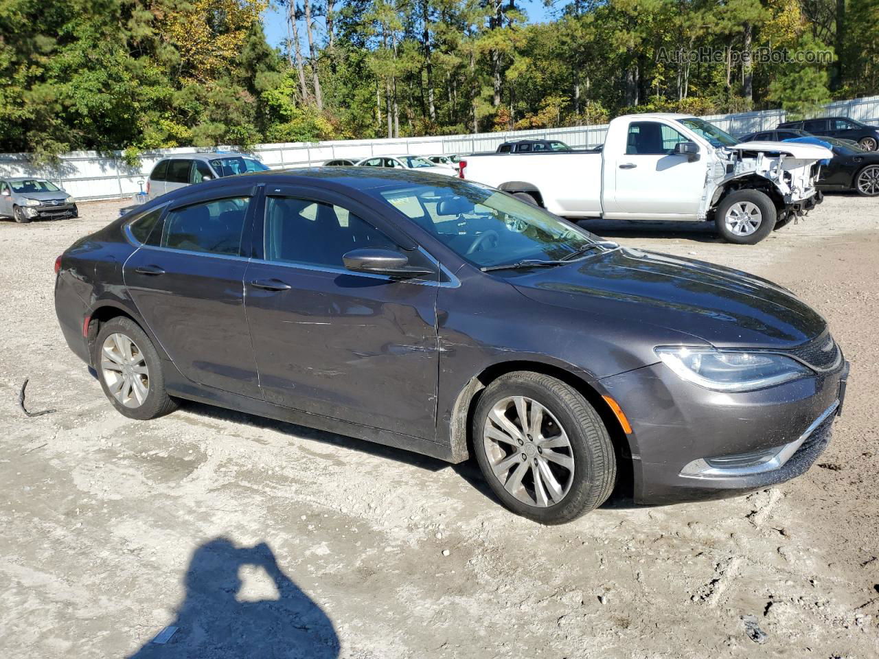 2016 Chrysler 200 Limited Charcoal vin: 1C3CCCAB2GN139151