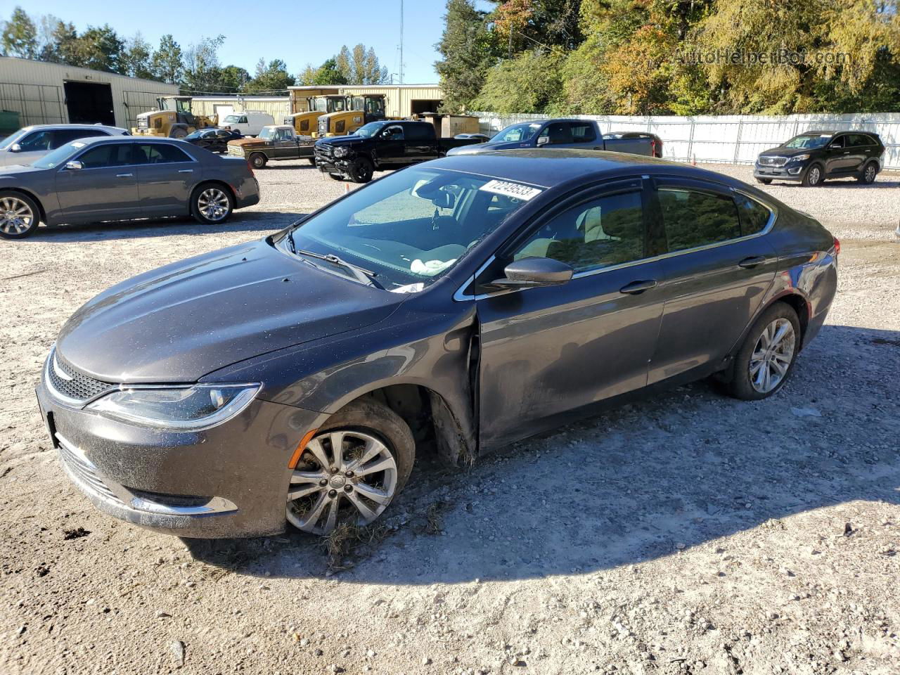 2016 Chrysler 200 Limited Charcoal vin: 1C3CCCAB2GN139151