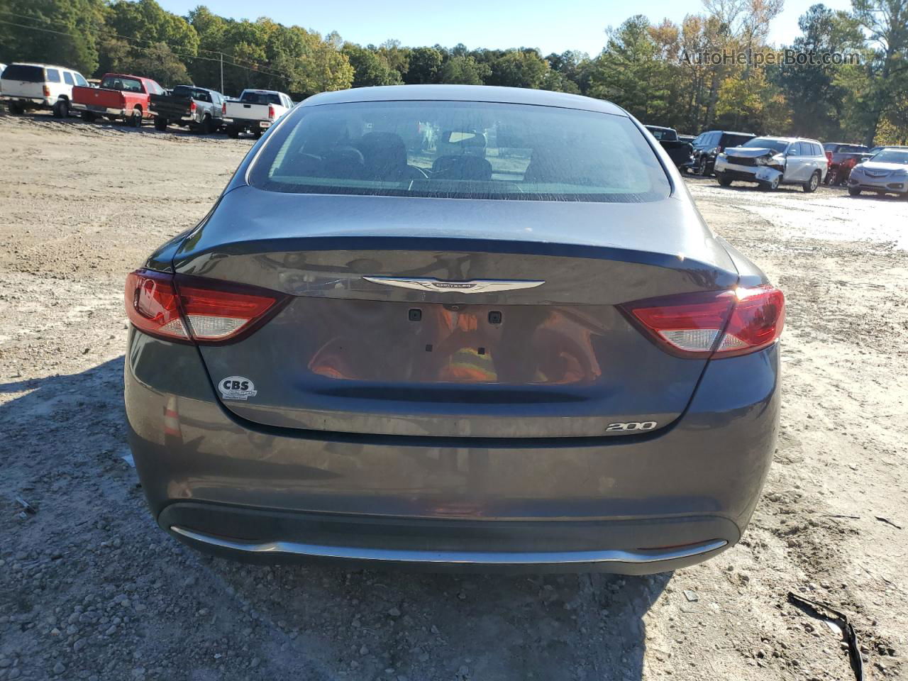 2016 Chrysler 200 Limited Charcoal vin: 1C3CCCAB2GN139151