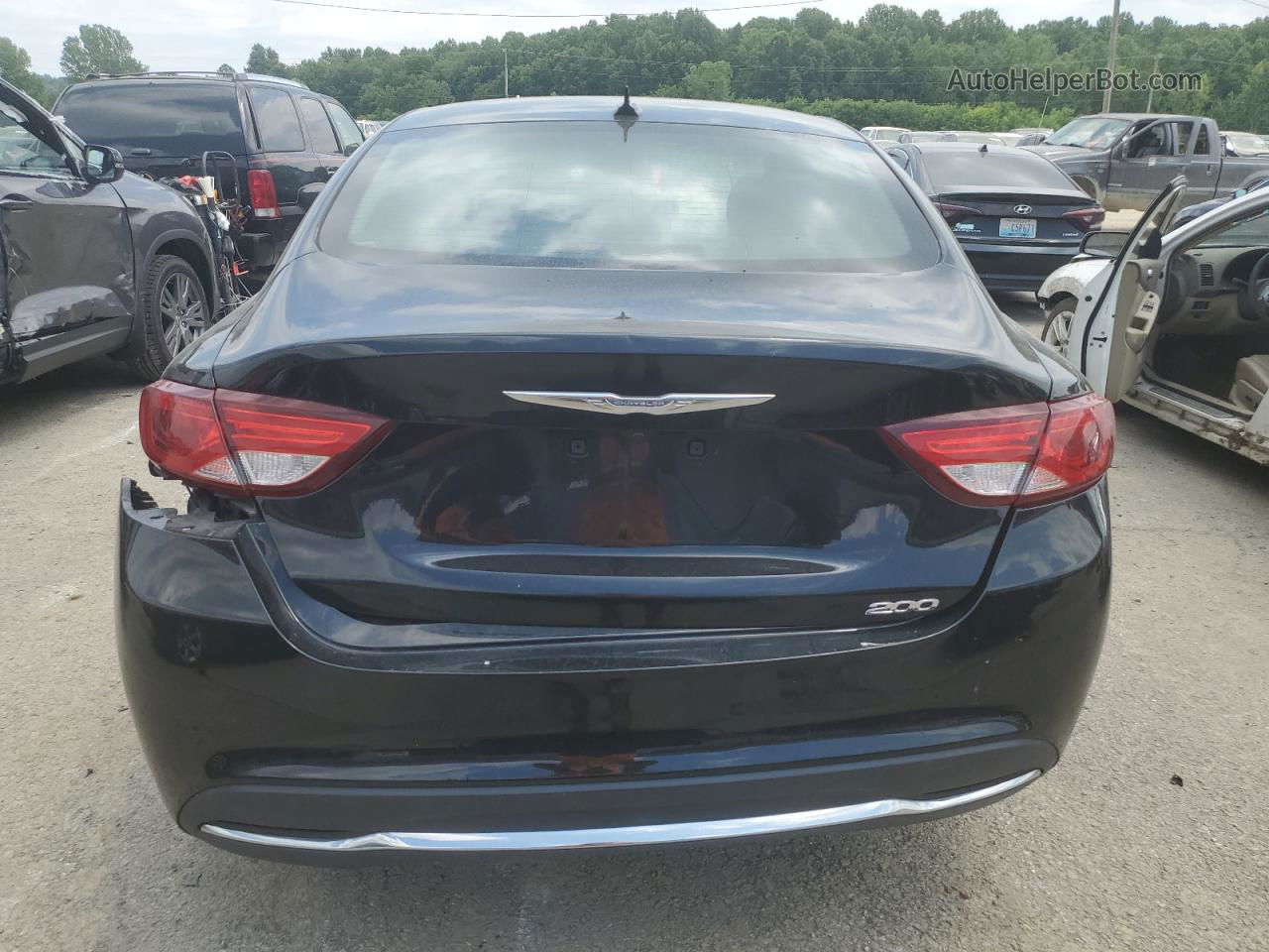 2016 Chrysler 200 Limited Black vin: 1C3CCCAB2GN144866