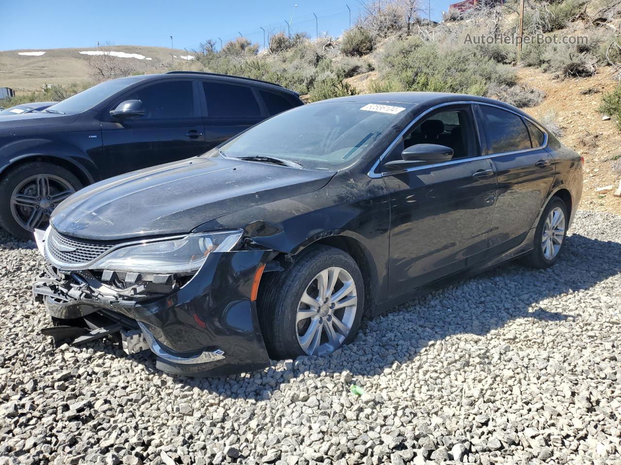 2016 Chrysler 200 Limited Black vin: 1C3CCCAB2GN168388