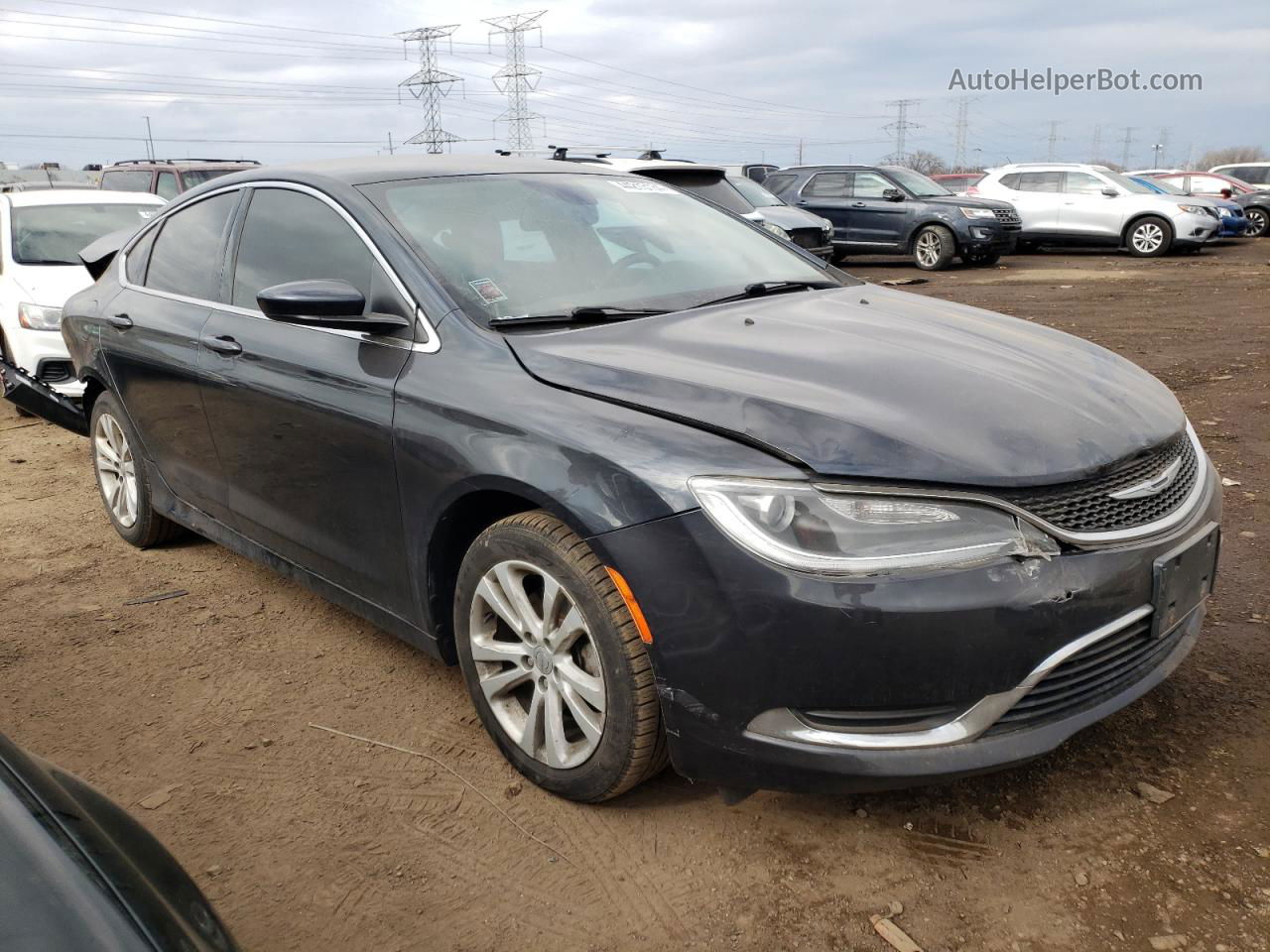 2017 Chrysler 200 Limited Charcoal vin: 1C3CCCAB2HN500735