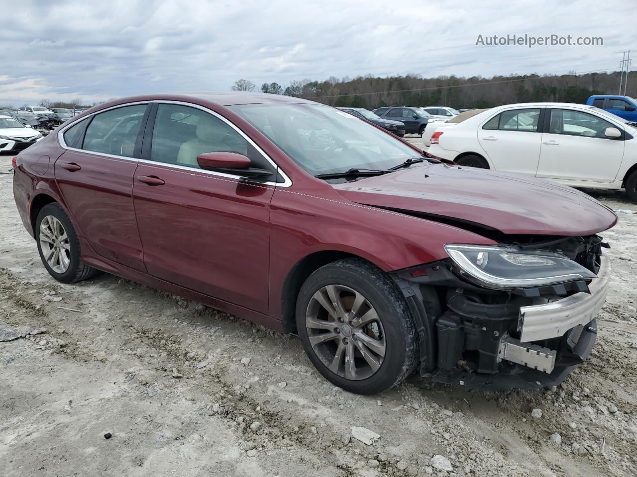 2017 Chrysler 200 Limited Бордовый vin: 1C3CCCAB2HN501027