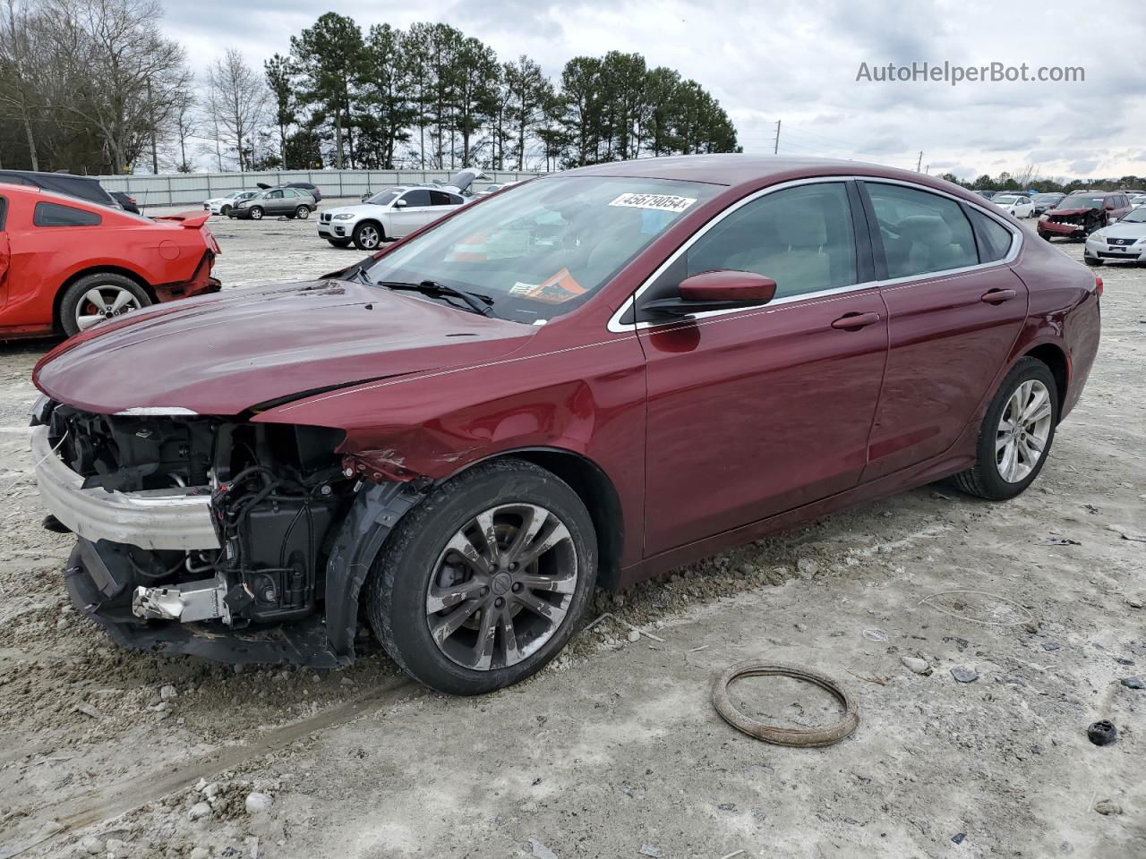 2017 Chrysler 200 Limited Burgundy vin: 1C3CCCAB2HN501027