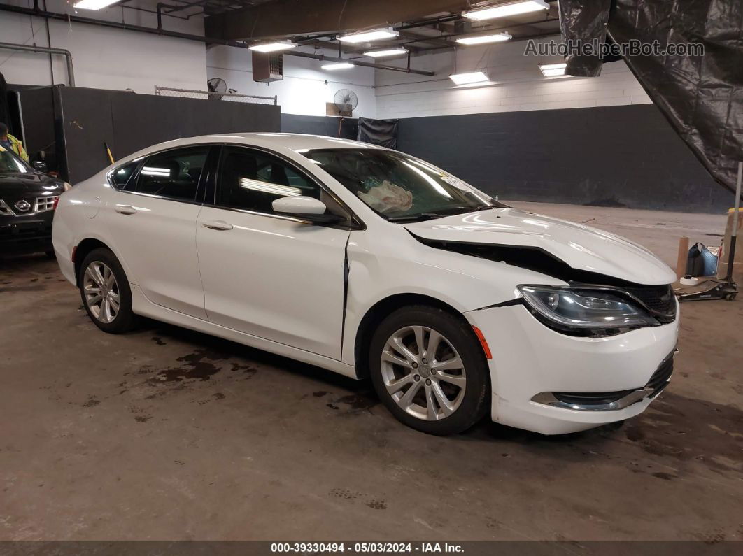 2015 Chrysler 200 Limited White vin: 1C3CCCAB3FN504676