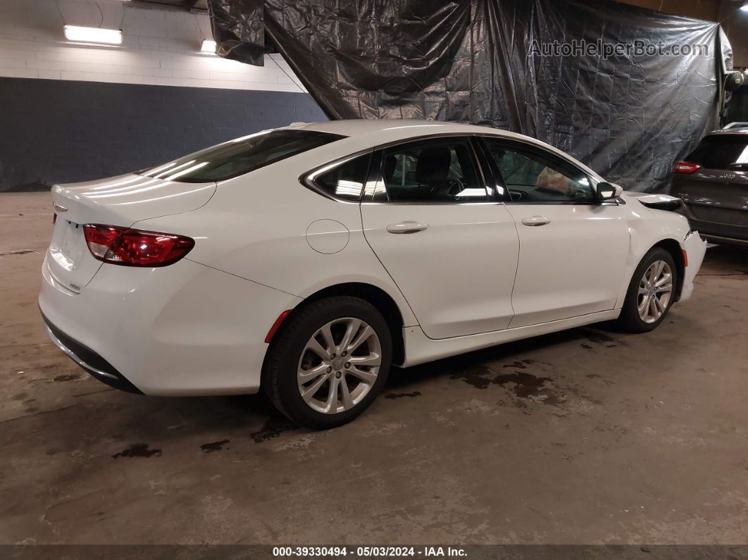 2015 Chrysler 200 Limited White vin: 1C3CCCAB3FN504676