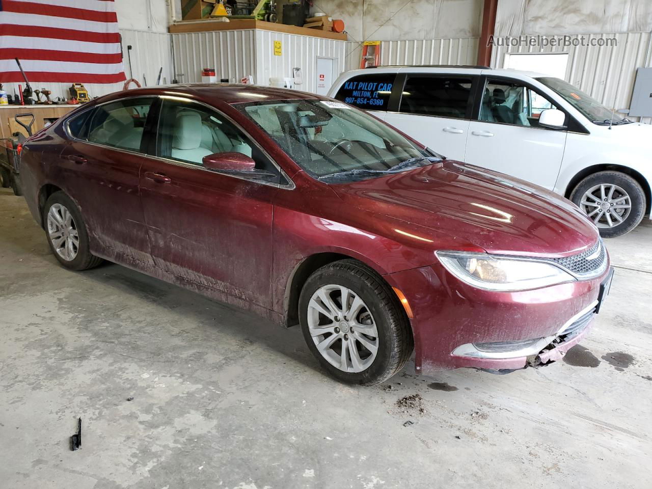 2015 Chrysler 200 Limited Бордовый vin: 1C3CCCAB3FN529691