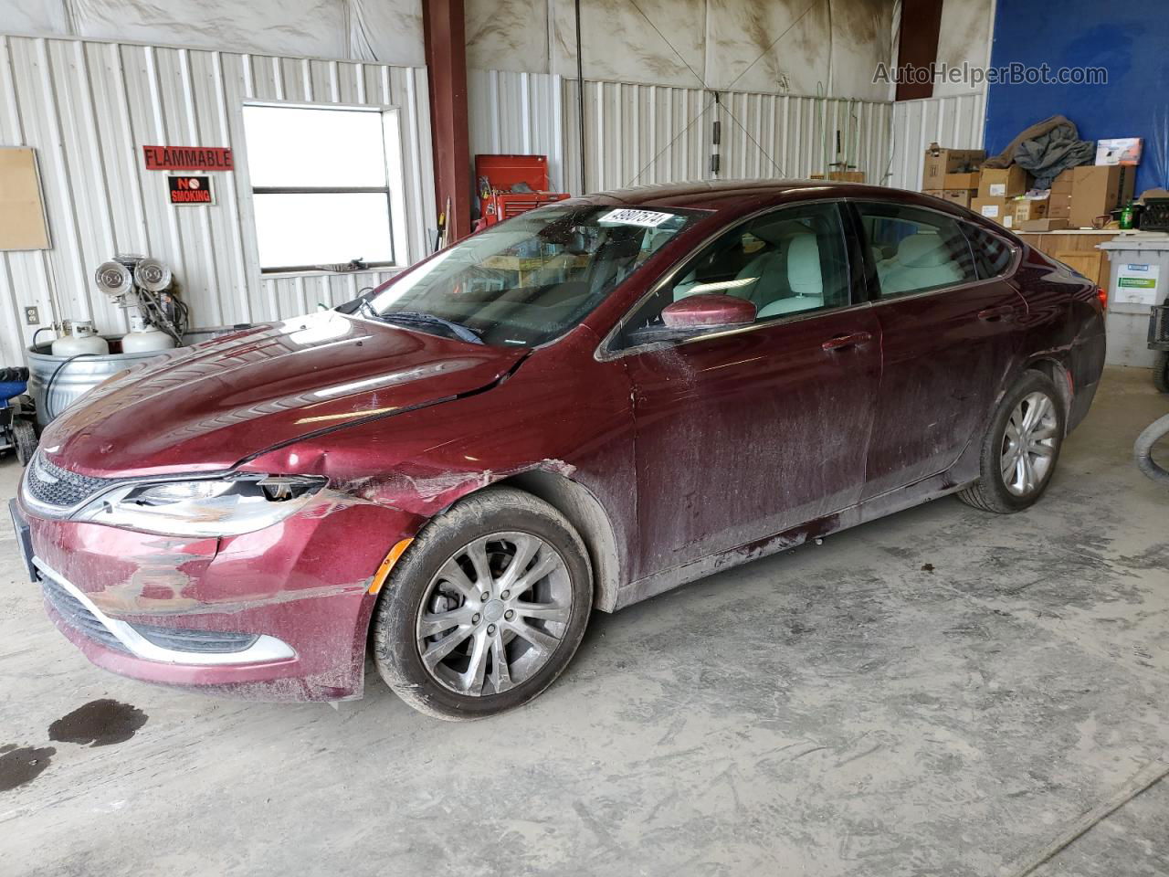 2015 Chrysler 200 Limited Бордовый vin: 1C3CCCAB3FN529691