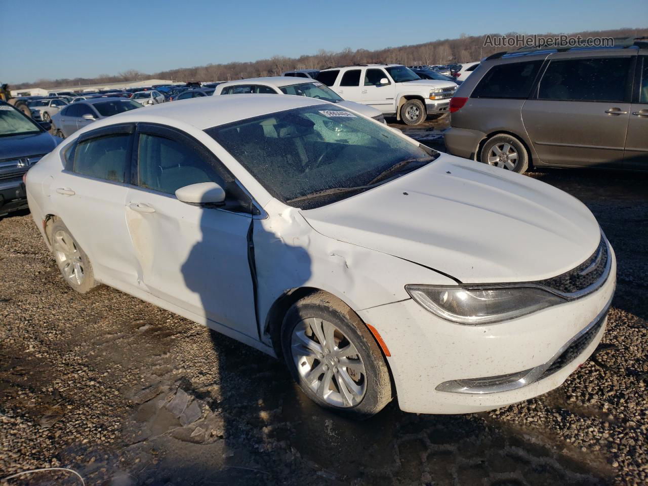 2015 Chrysler 200 Limited White vin: 1C3CCCAB3FN531232