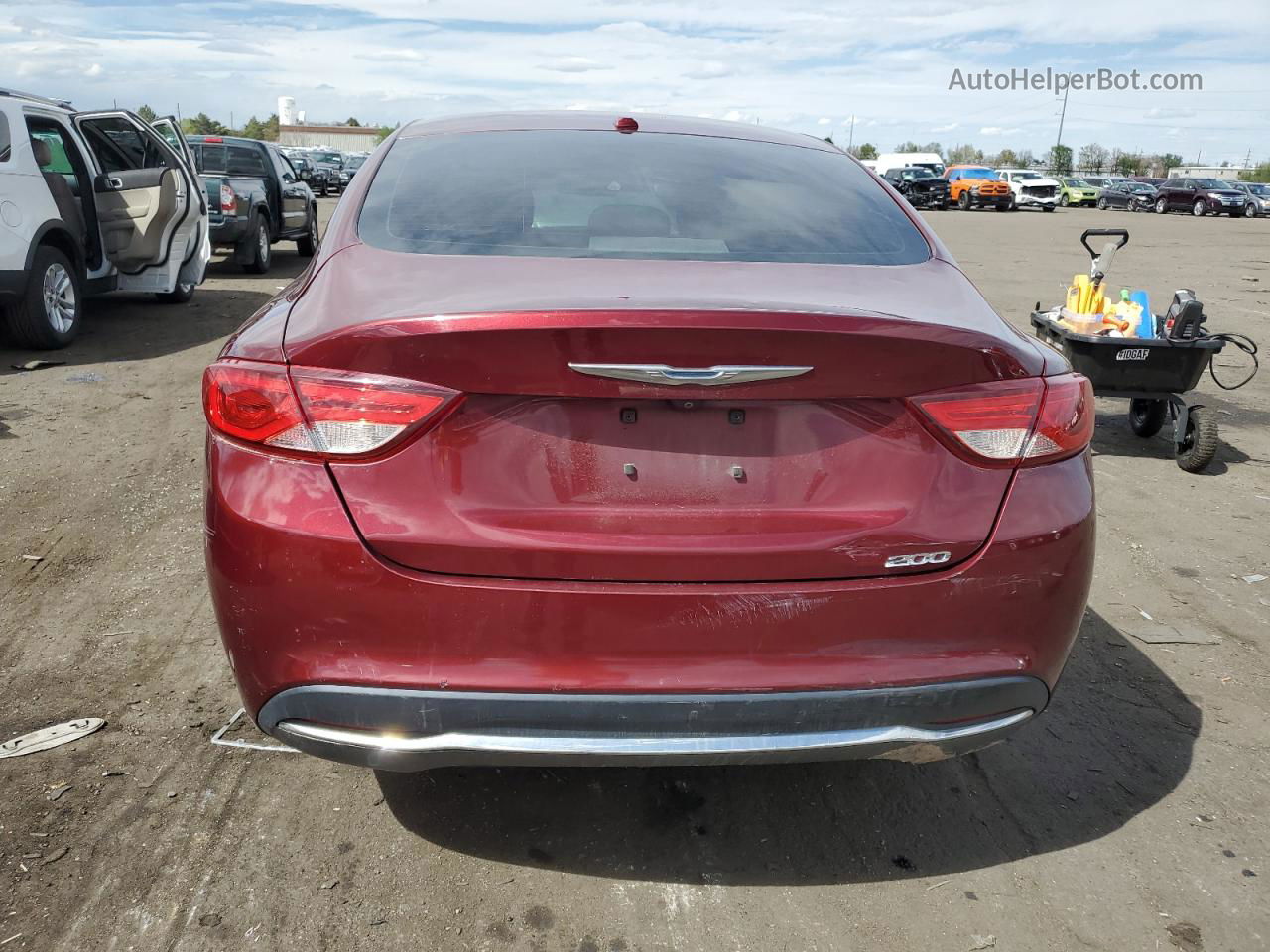 2015 Chrysler 200 Limited Maroon vin: 1C3CCCAB3FN537189