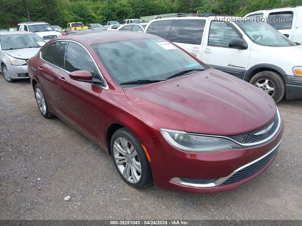 2015 Chrysler 200 Limited Maroon vin: 1C3CCCAB3FN560083