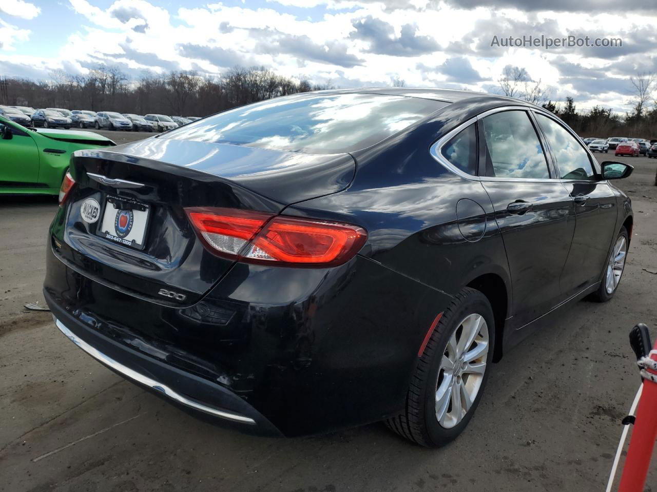 2015 Chrysler 200 Limited Black vin: 1C3CCCAB3FN572105