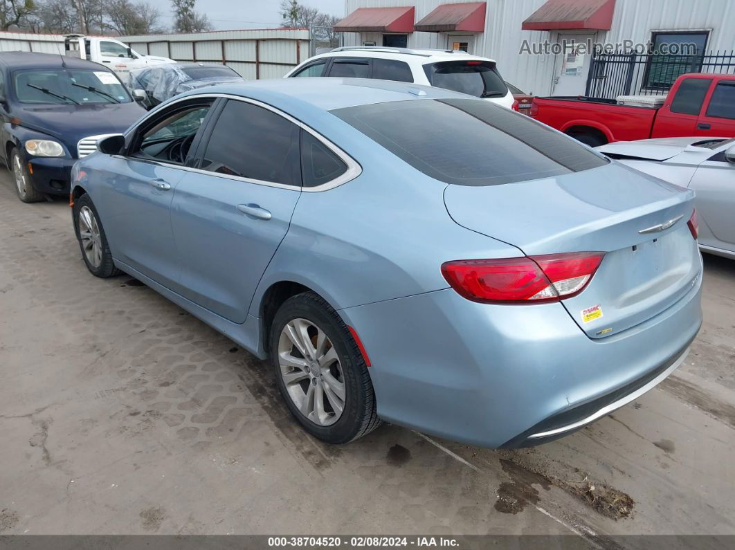 2015 Chrysler 200 Limited Light Blue vin: 1C3CCCAB3FN612540