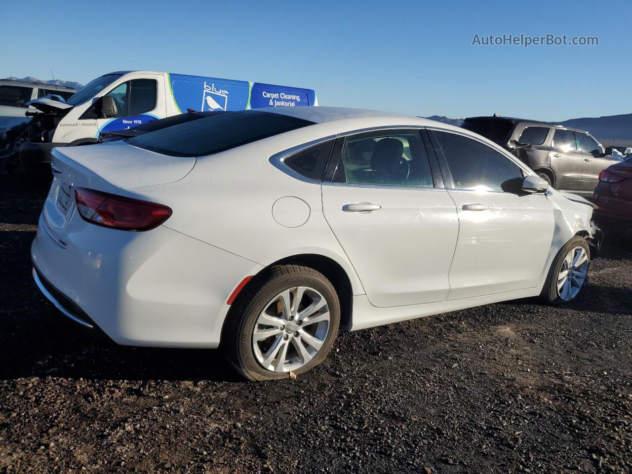 2015 Chrysler 200 Limited White vin: 1C3CCCAB3FN630665