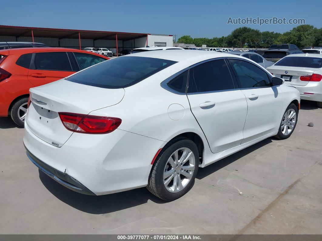 2015 Chrysler 200 Limited White vin: 1C3CCCAB3FN635770