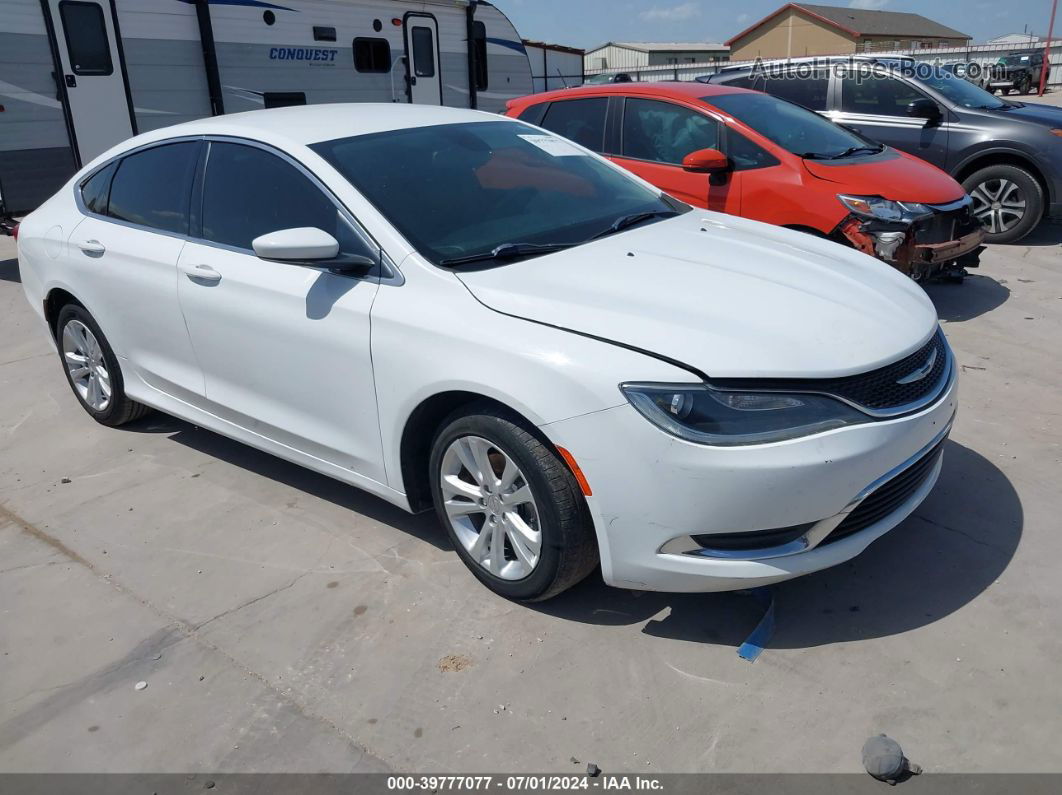 2015 Chrysler 200 Limited White vin: 1C3CCCAB3FN635770