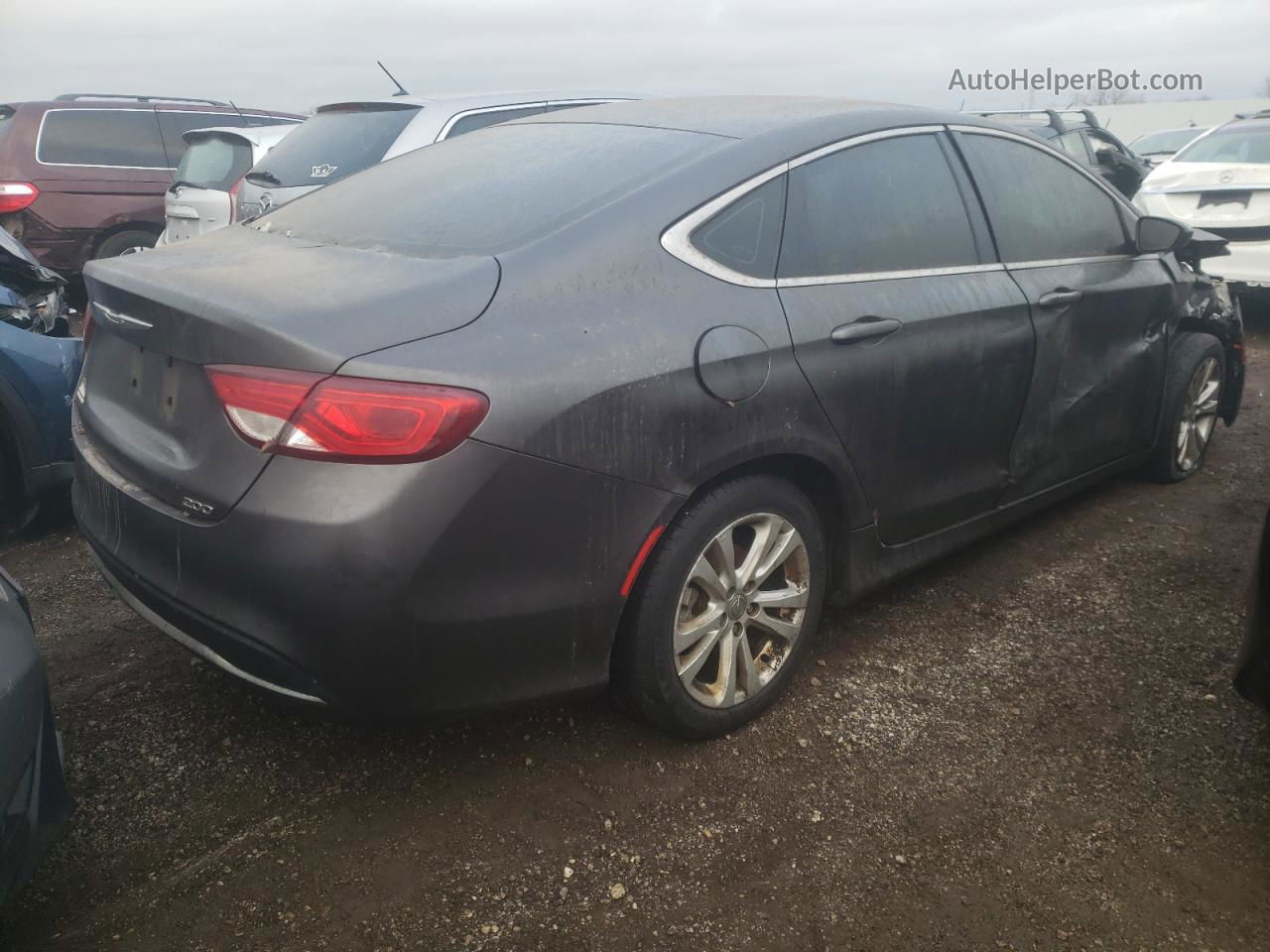 2015 Chrysler 200 Limited Gray vin: 1C3CCCAB3FN637373