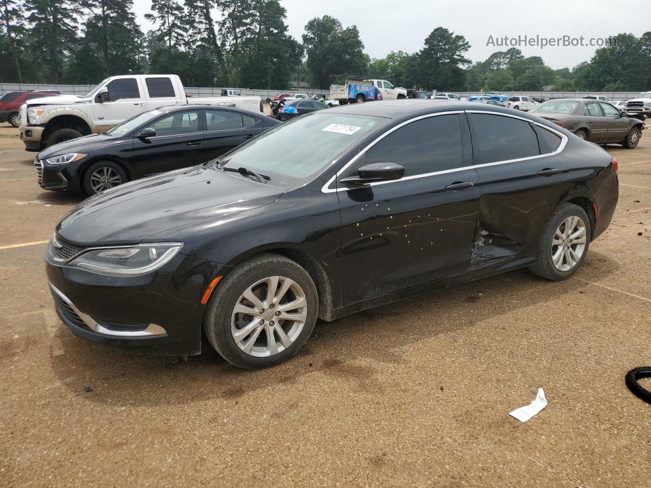 2015 Chrysler 200 Limited Black vin: 1C3CCCAB3FN657641