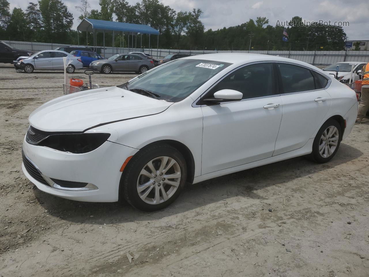 2015 Chrysler 200 Limited White vin: 1C3CCCAB3FN662340