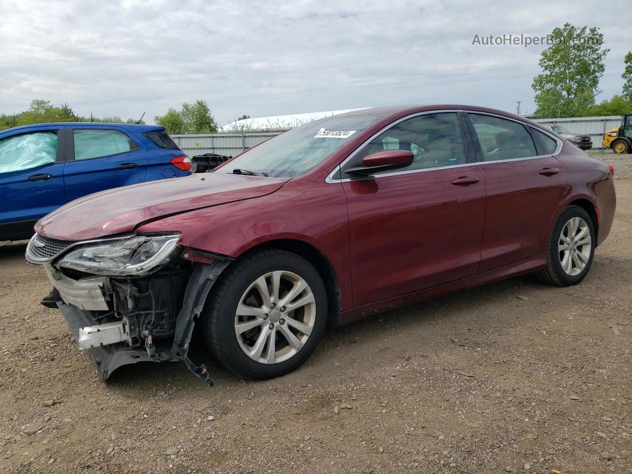 2015 Chrysler 200 Limited Maroon vin: 1C3CCCAB3FN679526