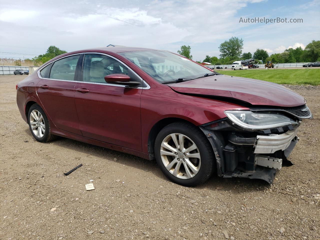 2015 Chrysler 200 Limited Maroon vin: 1C3CCCAB3FN679526