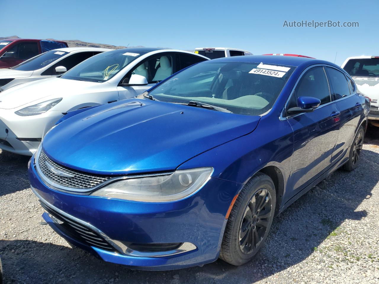 2015 Chrysler 200 Limited Blue vin: 1C3CCCAB3FN696844