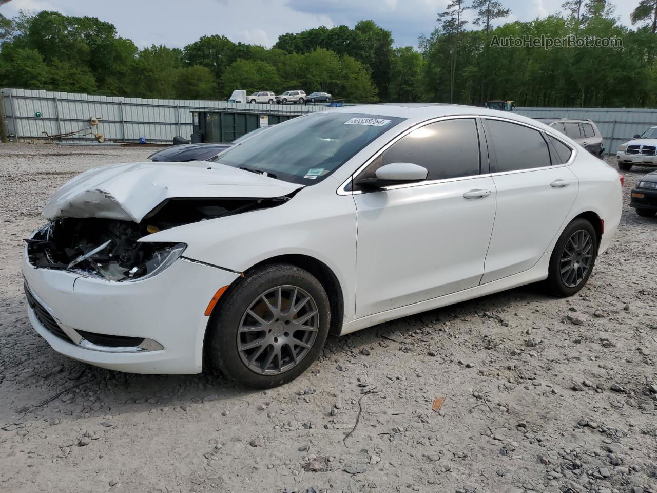 2015 Chrysler 200 Limited White vin: 1C3CCCAB3FN704103