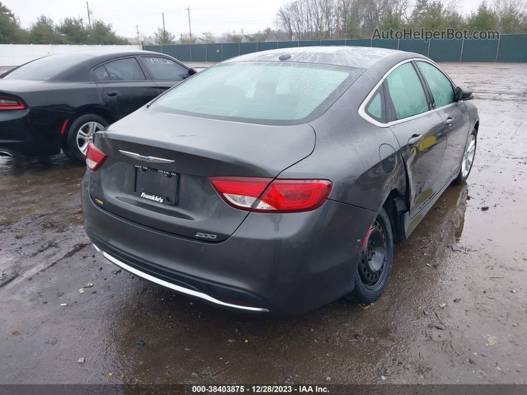 2015 Chrysler 200 Limited Gray vin: 1C3CCCAB3FN704778