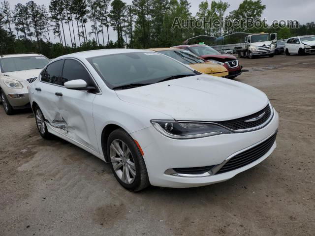 2015 Chrysler 200 Limited White vin: 1C3CCCAB3FN710757