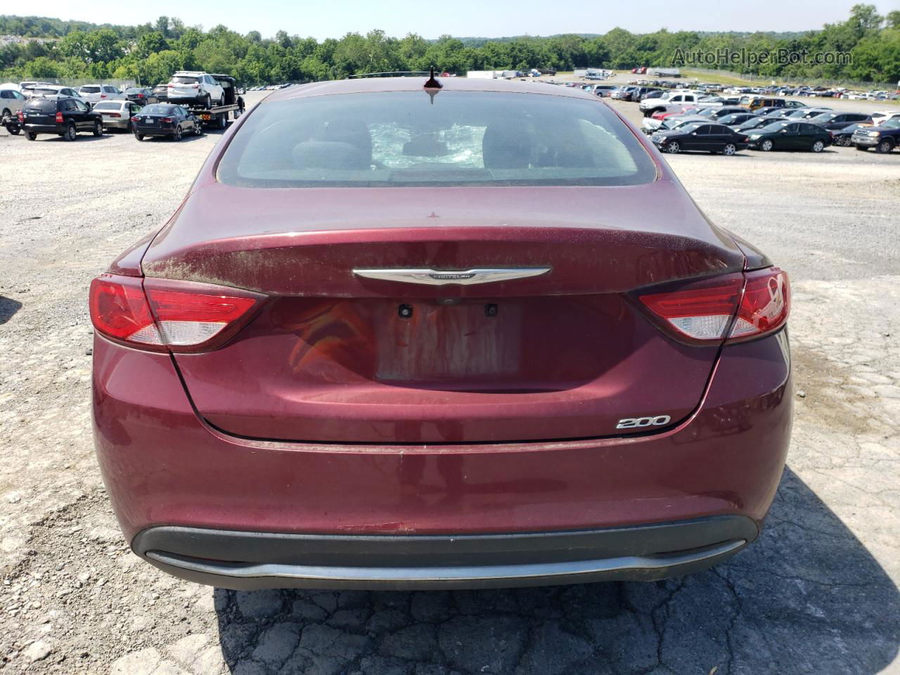 2015 Chrysler 200 Limited Maroon vin: 1C3CCCAB3FN717014