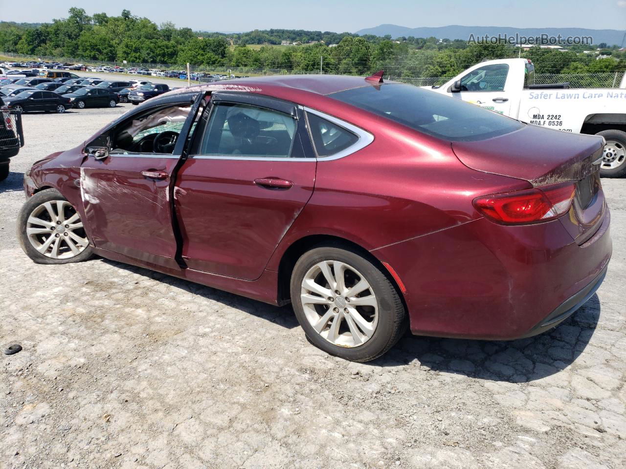 2015 Chrysler 200 Limited Maroon vin: 1C3CCCAB3FN717014