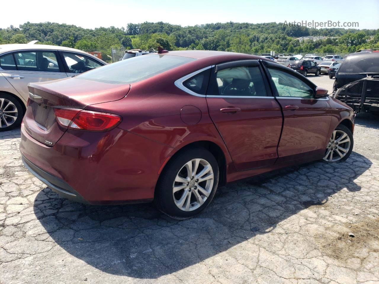 2015 Chrysler 200 Limited Maroon vin: 1C3CCCAB3FN717014