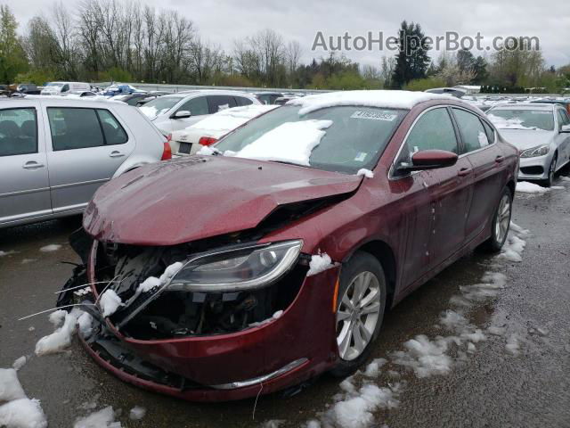 2015 Chrysler 200 Limited Red vin: 1C3CCCAB3FN740924