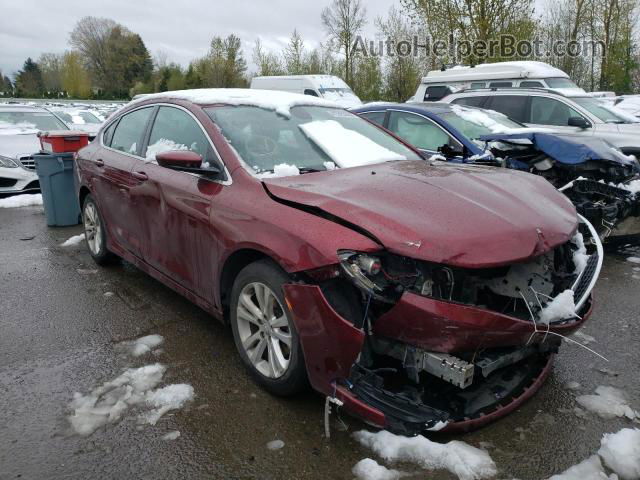 2015 Chrysler 200 Limited Red vin: 1C3CCCAB3FN740924