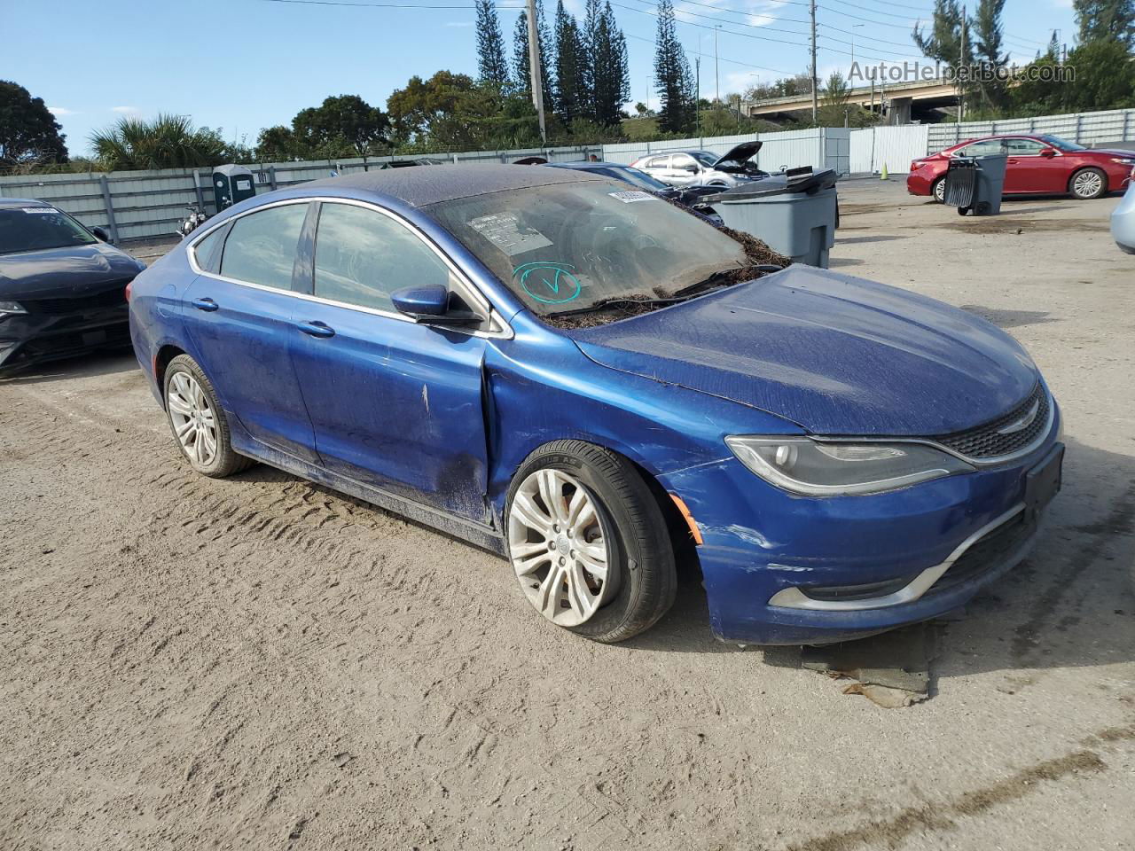 2015 Chrysler 200 Limited Blue vin: 1C3CCCAB3FN751194