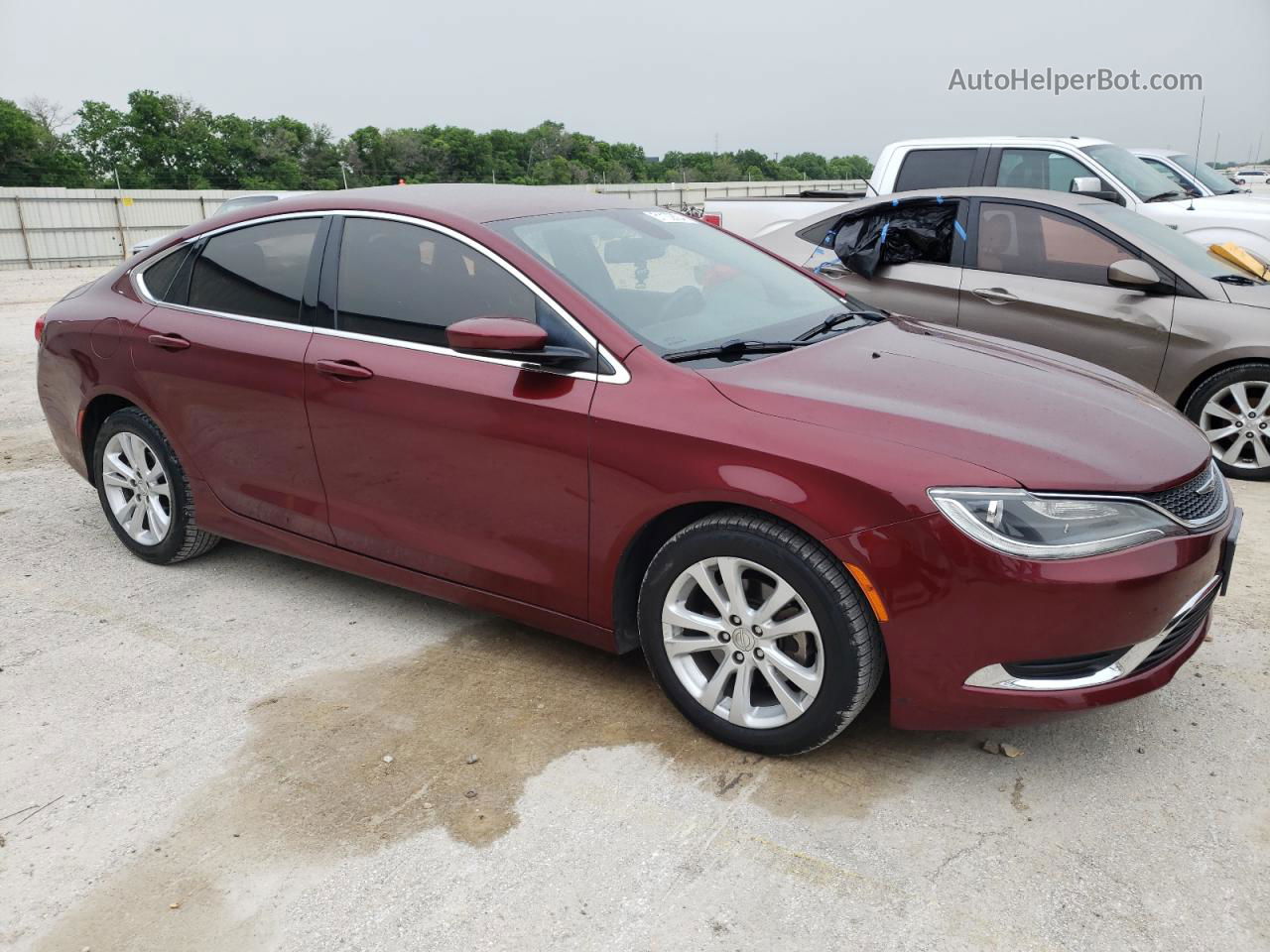 2015 Chrysler 200 Limited Burgundy vin: 1C3CCCAB3FN754905